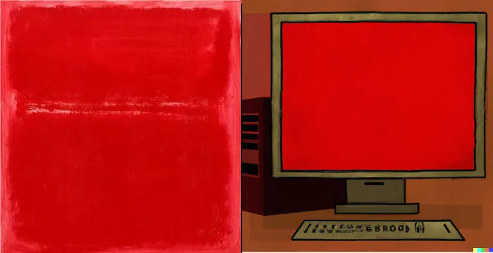 Computer In Style Of Mark Rothoko (Left One Is The Last Painting Before His Suicide)