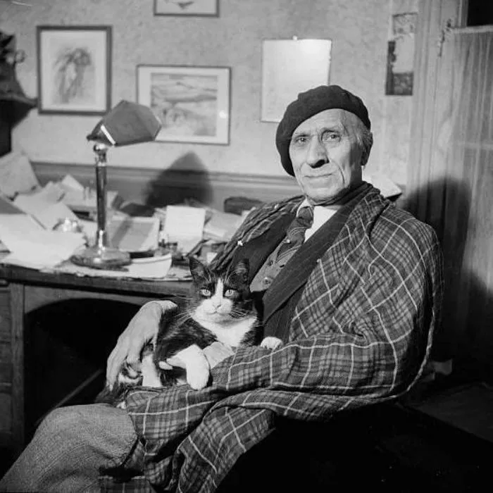El poeta francés Paul Fort, 1950