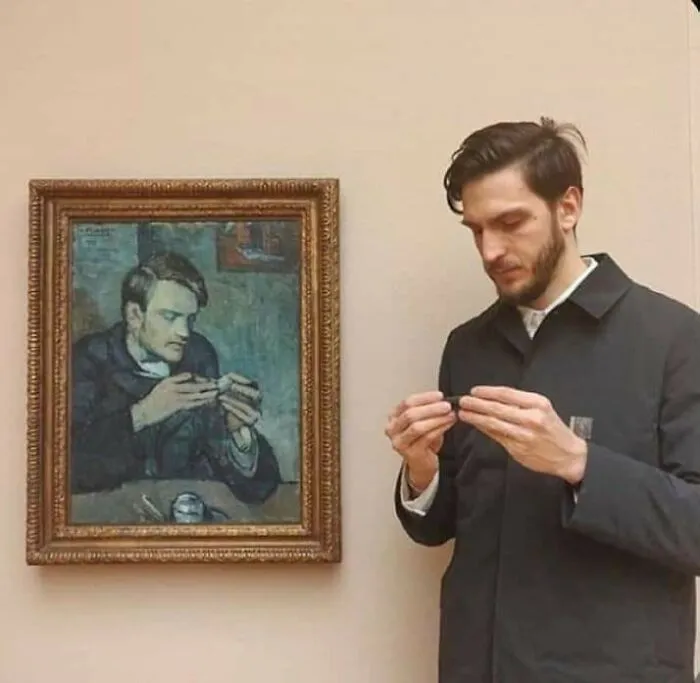 People Online Are Sharing Pictures Of Art Pieces In Museums That Look Like Them