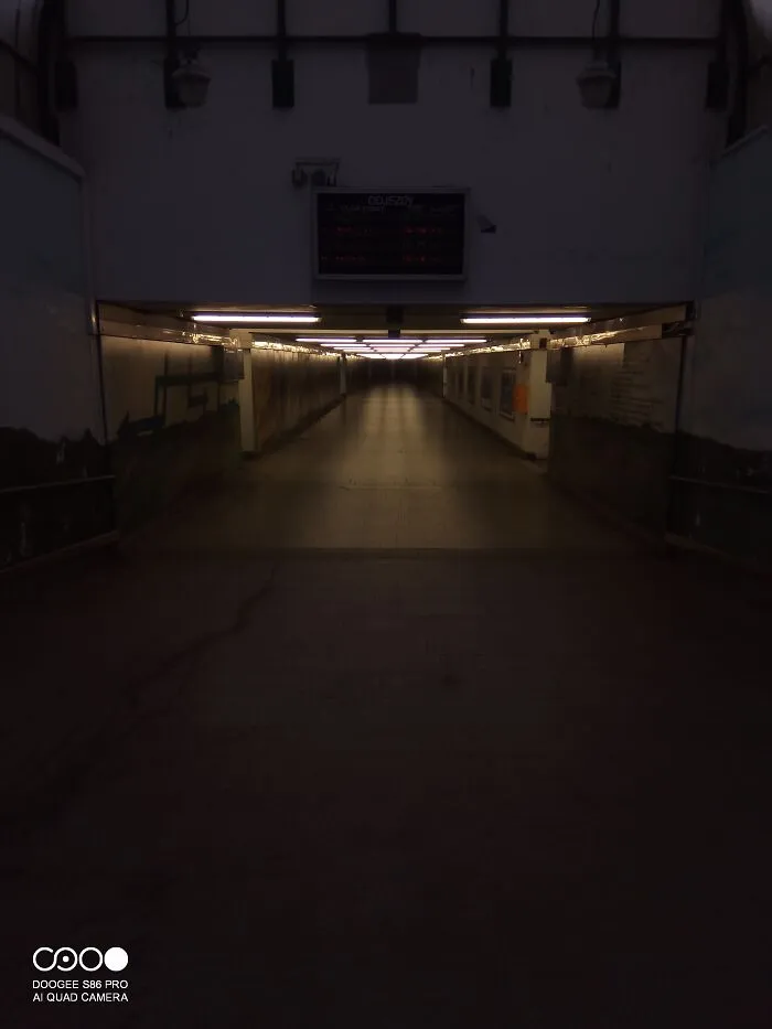 Tunnel Under The Railway And Station. Not Abandoned But Looks Like It