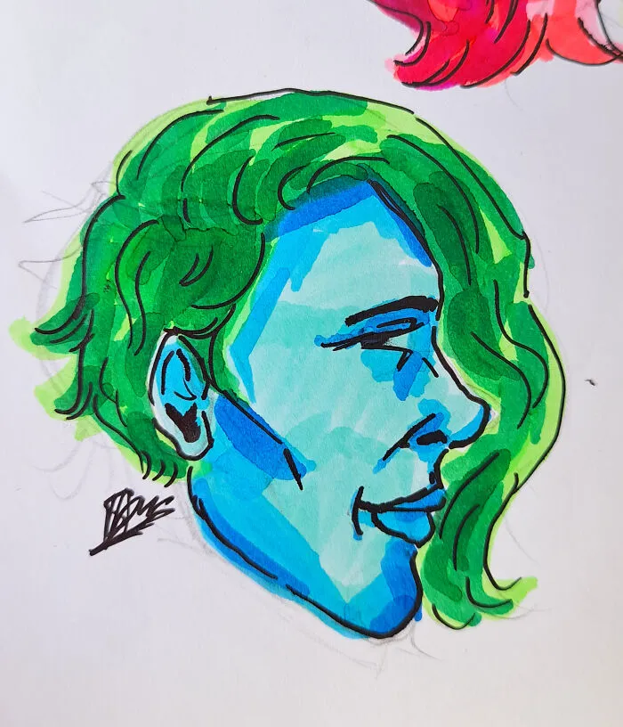 Blue And Green Girl