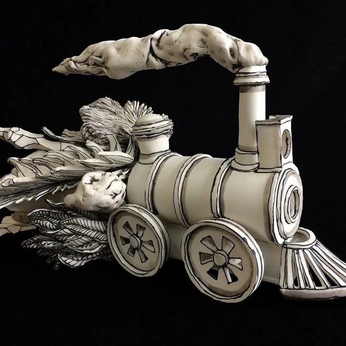 Artist Created These 61 Porcelain Sculptures That Appear As If They Belong In A Drawing