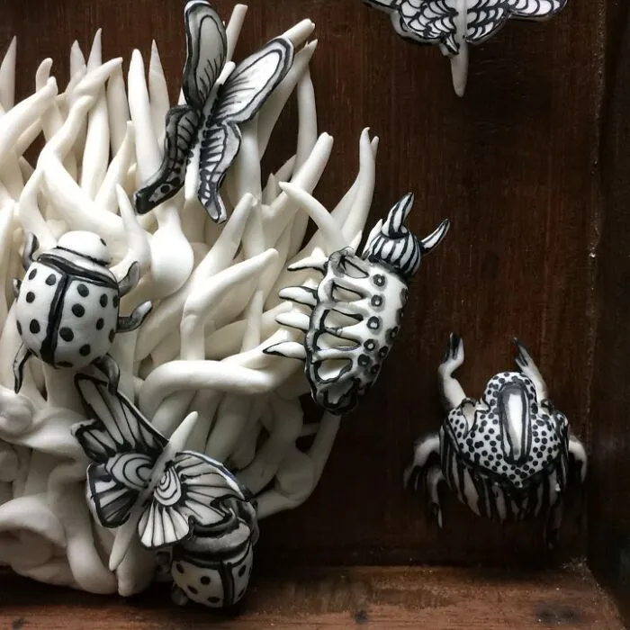 Artist Created These 61 Porcelain Sculptures That Appear As If They Belong In A Drawing