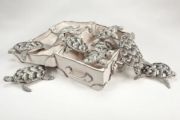 Artist Created These 61 Porcelain Sculptures That Appear As If They Belong In A Drawing
