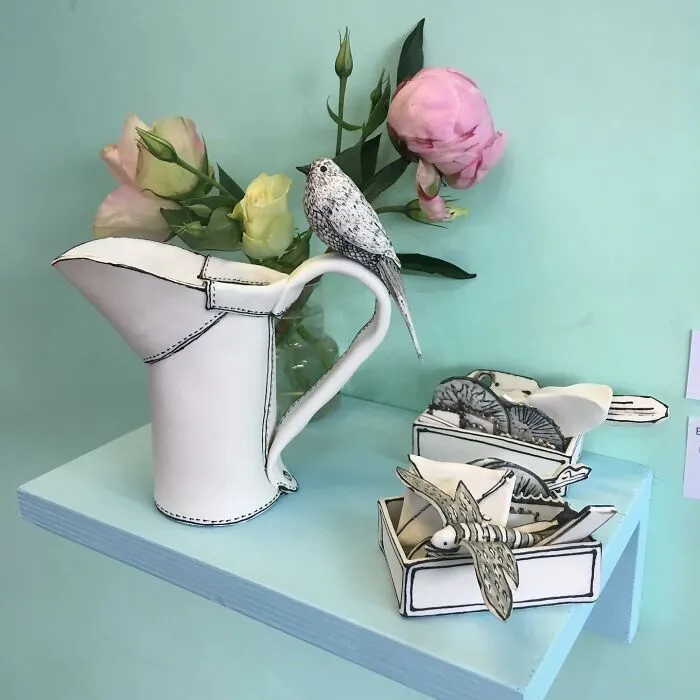 Artist Created These 61 Porcelain Sculptures That Appear As If They Belong In A Drawing