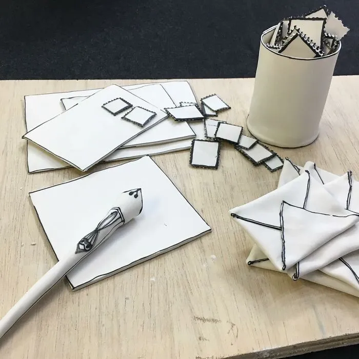Artist Created These 61 Porcelain Sculptures That Appear As If They Belong In A Drawing