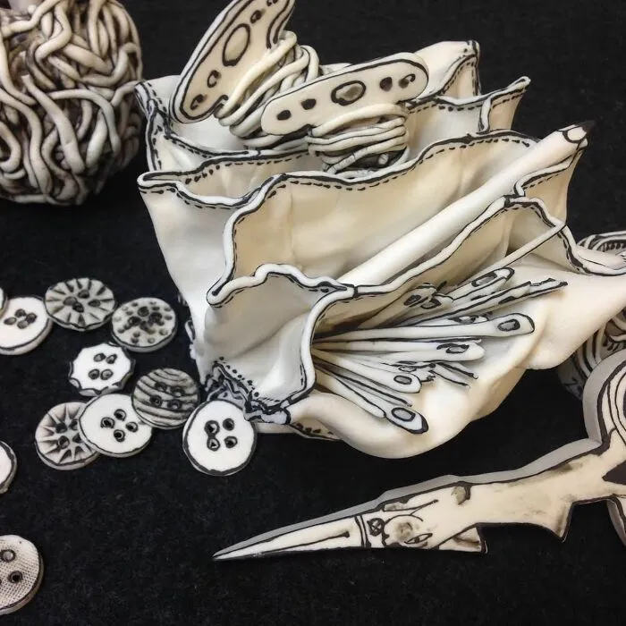 Artist Created These 61 Porcelain Sculptures That Appear As If They Belong In A Drawing