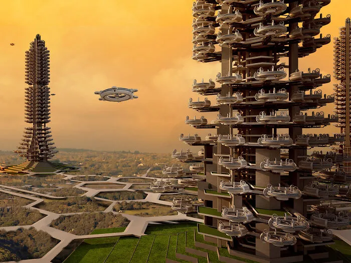 Residential Flying Unit Nest Skyscraper