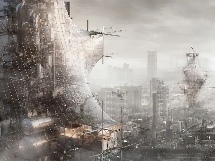 Hyper-Mask Skyscraper