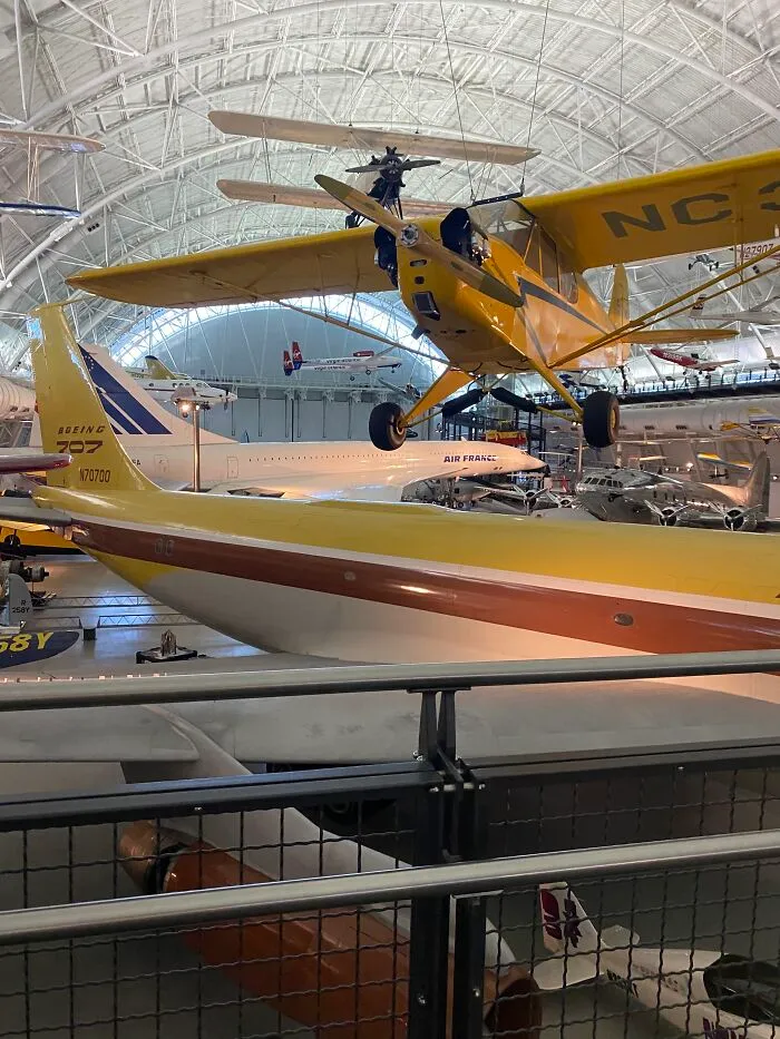 Boeing 707 With The Concorde In The Background Air And Space Hazy Center, Virginia