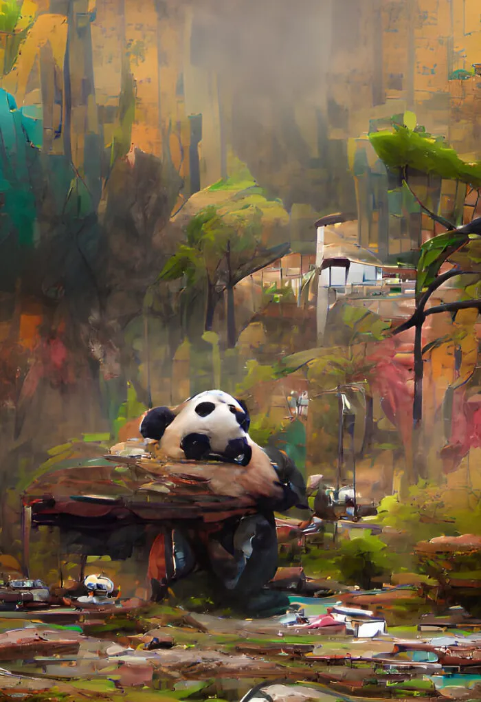 Bored Panda On A Roof