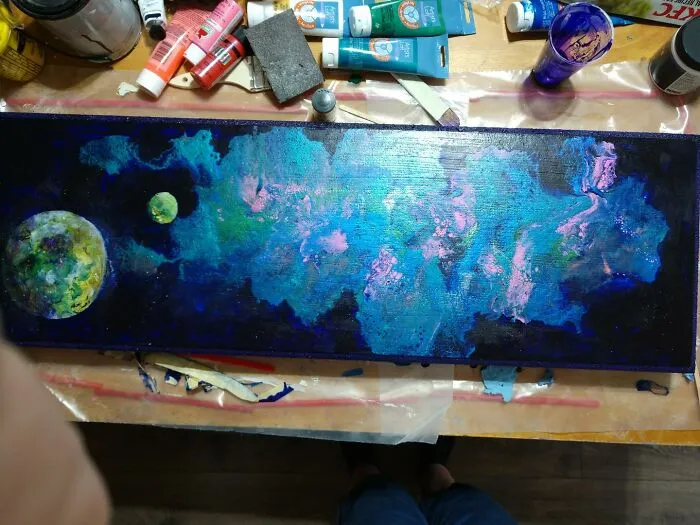 Space Picture On Commission For A Restaurant (In Progress)