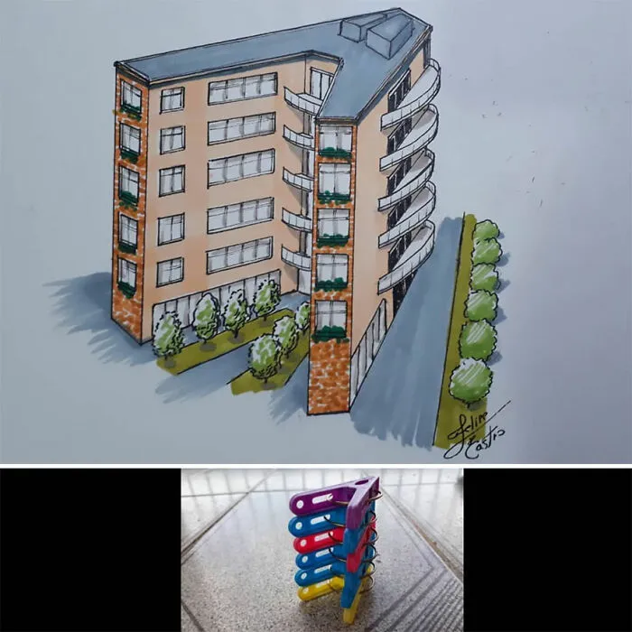 Este arquitecto dibuja edificios inspirados en objetos cotidianos (30 imágenes nuevas)