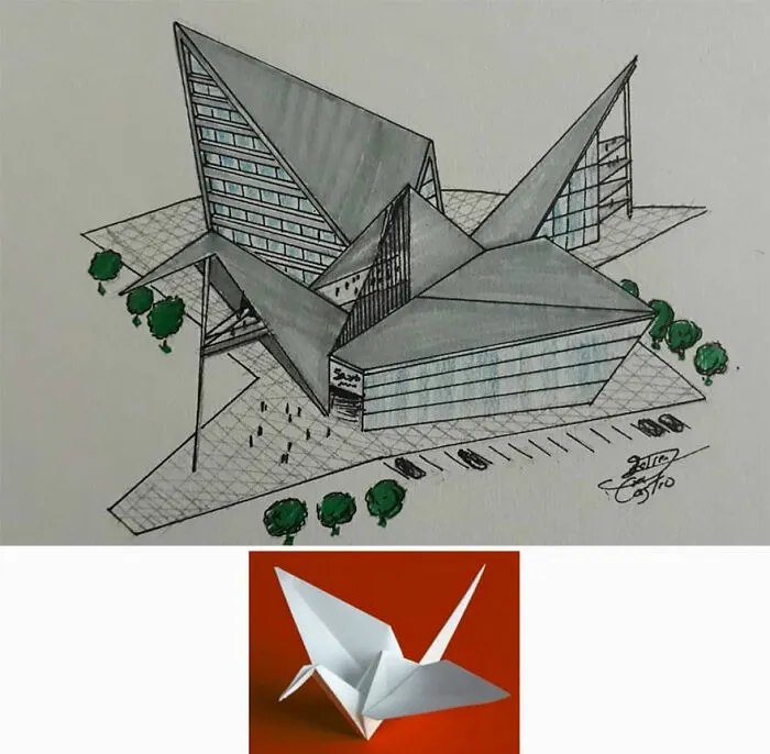 Este arquitecto dibuja edificios inspirados en objetos cotidianos (30 imágenes nuevas)