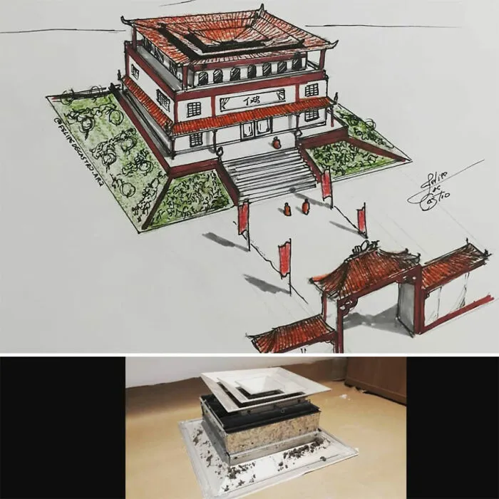 Este arquitecto dibuja edificios inspirados en objetos cotidianos (30 imágenes nuevas)