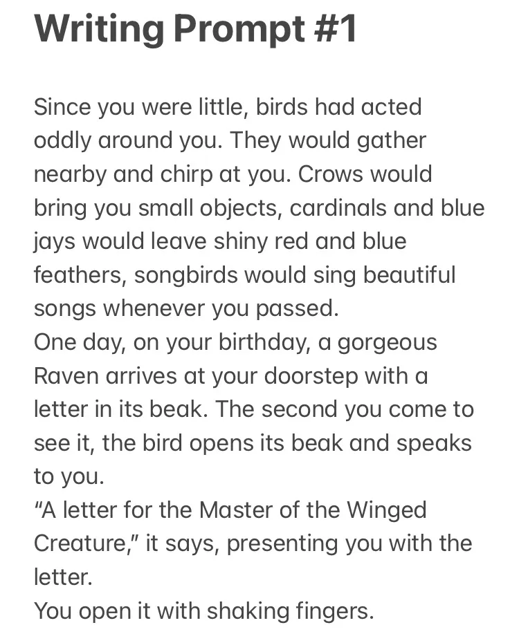 Writing Prompt!