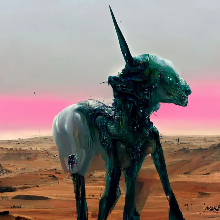 I Use AI To Create Surreal Images Of Unicorns And Some Of My Works Even Get Exhibited In Museums (50 Pics)