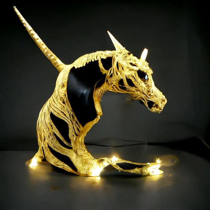 I Use AI To Create Surreal Images Of Unicorns And Some Of My Works Even Get Exhibited In Museums (50 Pics)