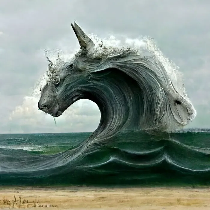 I Use AI To Create Surreal Images Of Unicorns And Some Of My Works Even Get Exhibited In Museums (50 Pics)