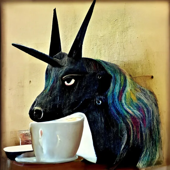 I Use AI To Create Surreal Images Of Unicorns And Some Of My Works Even Get Exhibited In Museums (50 Pics)