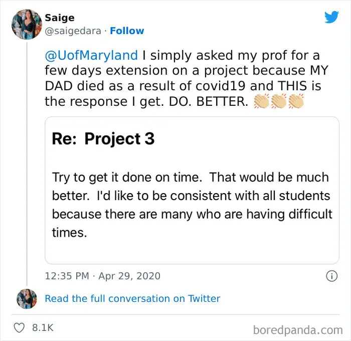 Asked My Professor For A Few Days Extension