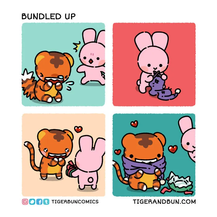 I Created Comics About A Tiger And Bunny Inspired By My Life With My Husband (30 Pics)