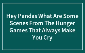 Hey Pandas What Are Some Scenes From The Hunger Games That Always Make You Cry (Closed)