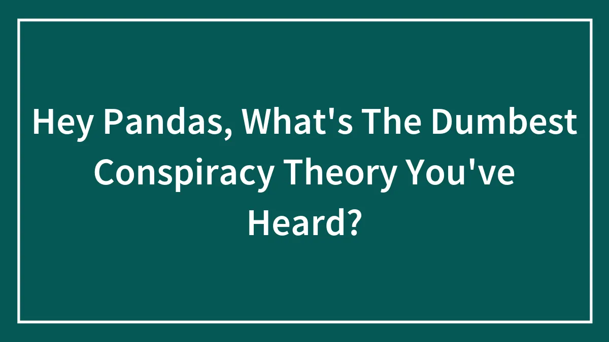 Hey Pandas, What's The Dumbest Conspiracy Theory You've Heard? (Closed)