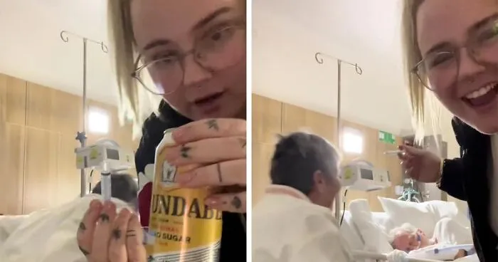 Daughter Sneaks A Rum And Cola Into A Hospital Room For Her Father's Final Drink