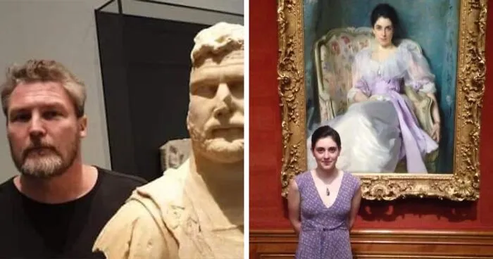 People Online Are Sharing Pictures Of Art Pieces In Museums That Look Like Them