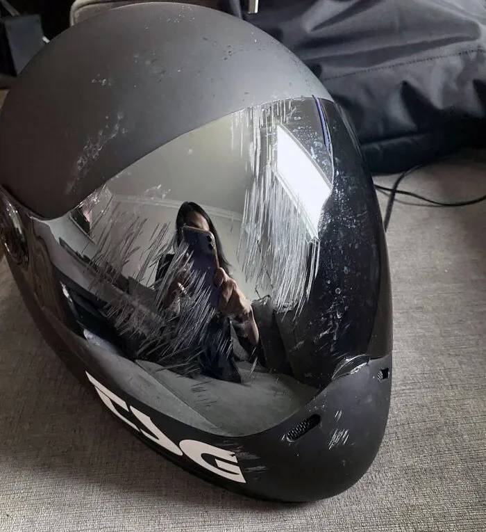 Me alegro de tener un casco integral