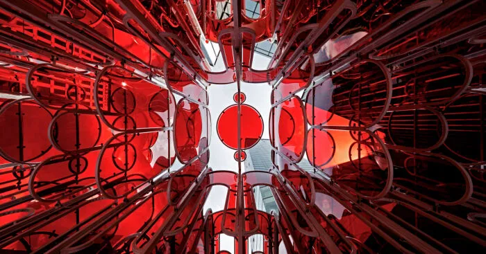 "Crimson Cloud": Red Transparent Plexiglass Art Installation (12 Pics)