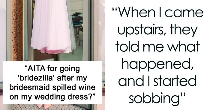 Bride Wanted To Wear Her Mom's Wedding Gown To Her Own Wedding, Bridesmaid "Accidentally" Spilled Wine On It
