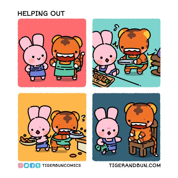 I Created Comics About A Tiger And Bunny Inspired By My Life With My Husband (30 Pics)