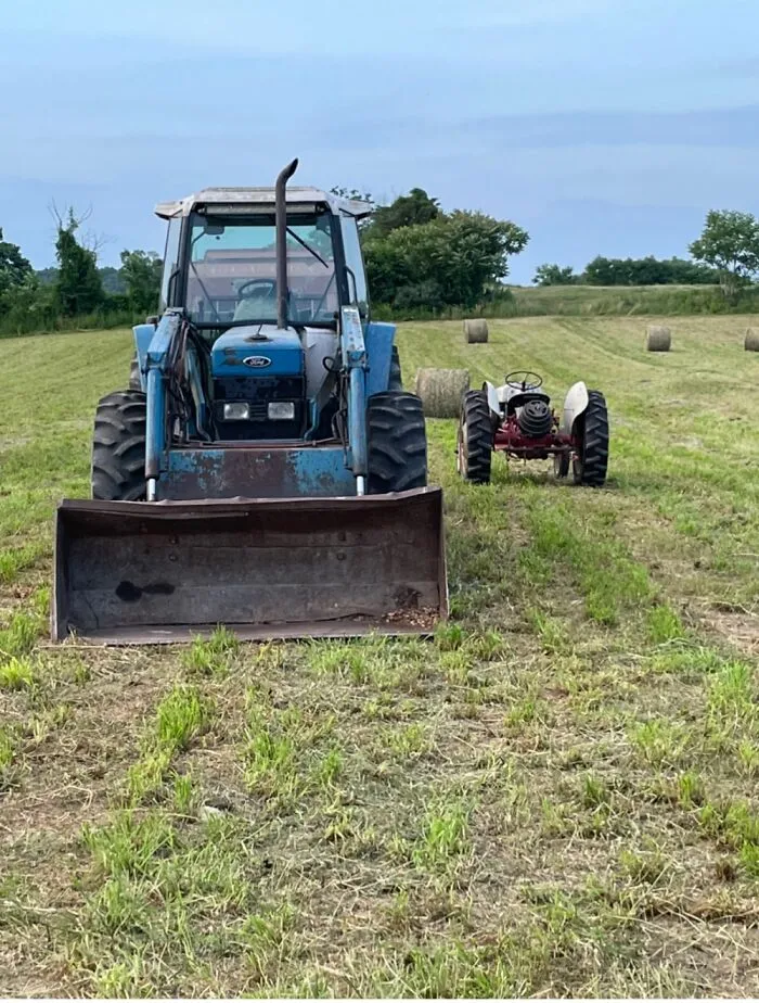 The Old And The New On One Farm. Both Are Used And Needed. Sussex County Nj