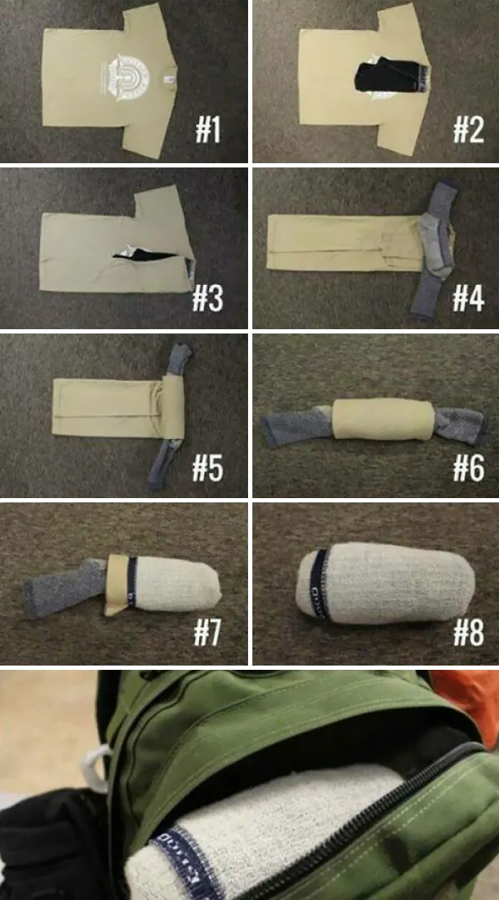 Tip sobre cómo empacar una mochila