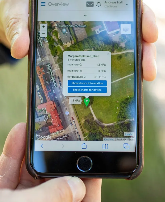 In Sweden Trees Can Send Texts When They Need Water Using An Implanted Moisture Sensor