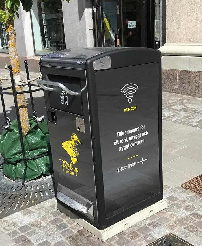 In Sweden We Have Trash Cans With WiFi