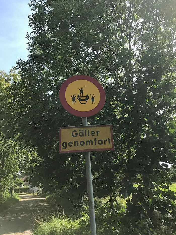This "No Cars Allowed" Sign In Sweden