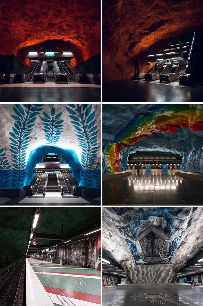 Stockholm Underground Stations Look Like Mystic Caves