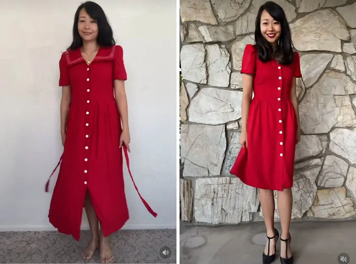 Esta madre transforma 30 prendas viejas y feas para ahorrar dinero, y el resultado le hace ganar 296 mil seguidores en Instagram