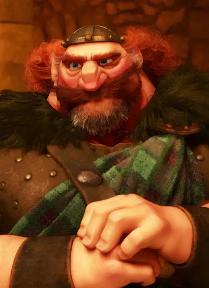 King Fergus  with crossed hands 