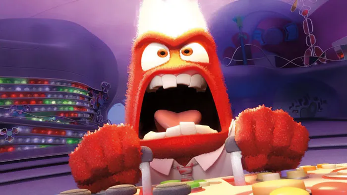 Anger with fire on his head 