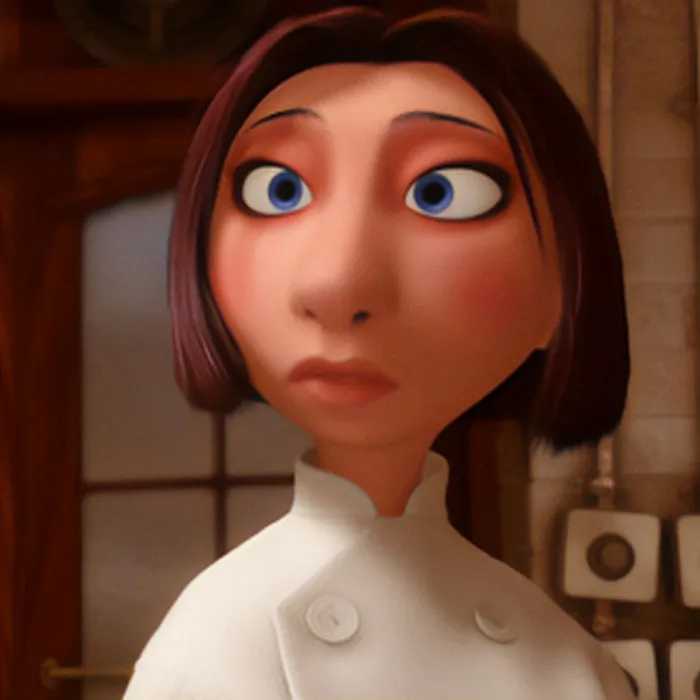 Colette Tatou wearing chef's jacket