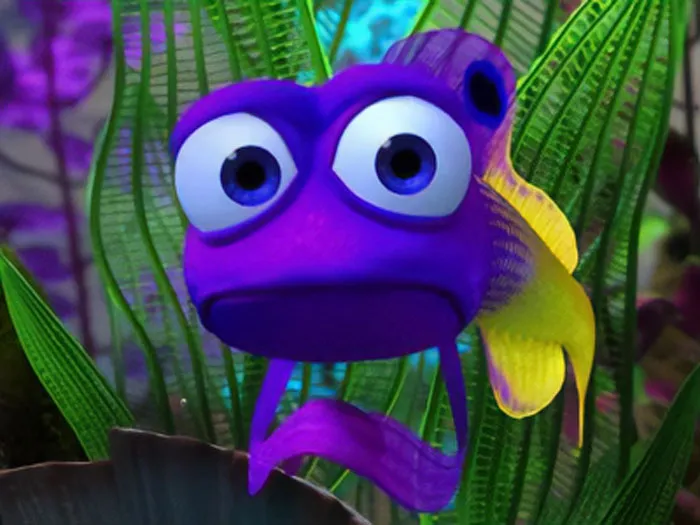 Gurgle swimming in the aquarium 
