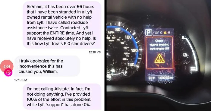 Lyft Driver Ends Up Getting Charged Over $1,000 After Picking Up A Passenger In Extreme Rain Which Damaged The HEV System And Left Him Stranded On The Road For 60 Hours