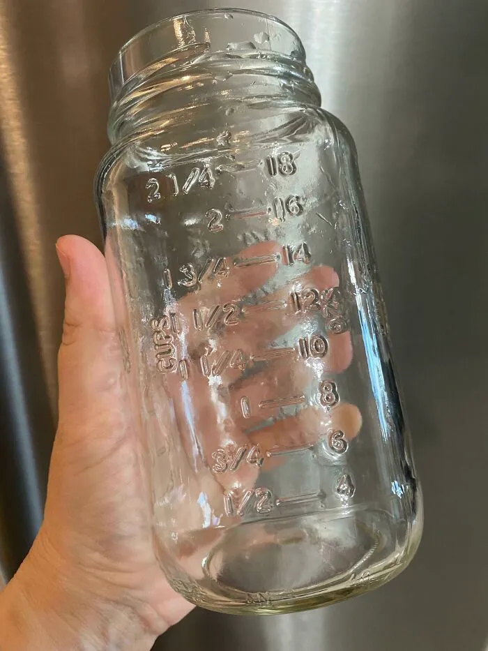 Aldi Brand Of Spaghetti Sauce Priano Designed For Reuse As A Measuring Glass
