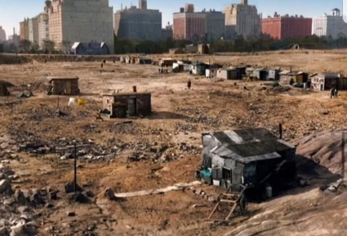 Una foto de Central Park durante la Gran Depresión (1933)