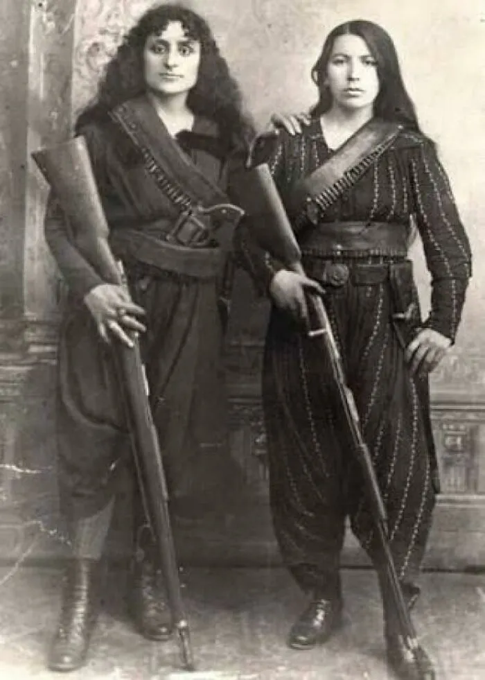 Two Armenian Counter-Militias Fighting The Armenian Genocide Perpetrated By The Turkish Ottomans. 1915