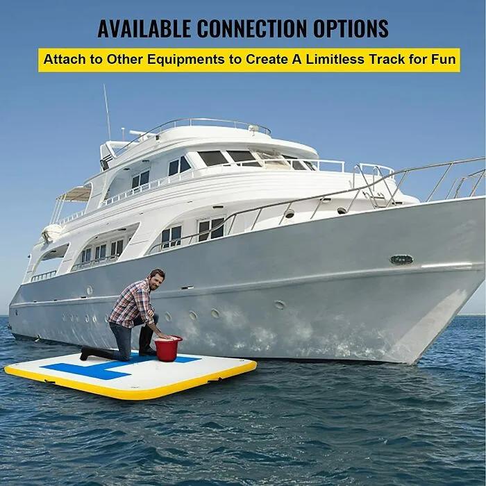 Are You 25 Feet Tall, Own A Multimillion Dollar Yacht And Want To Hand Wash Your Yacht Fully Clothed While Out To Sea? We Have An Inflatable Dock For You!
